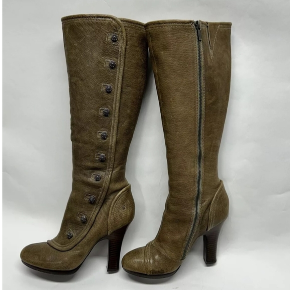 Frye Matilda Button Boots Knee High Size 7.5 - Picture 1 of 7